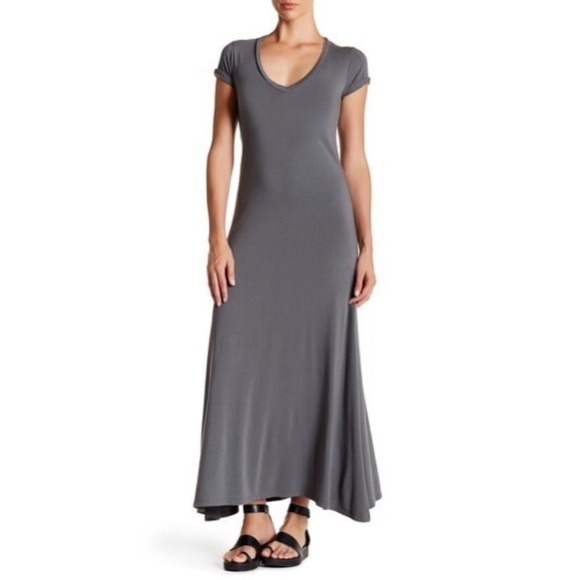 C & C California Harmony V-Neck Maxi Trapeze Dress - Picture 1 of 7